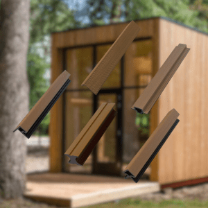 Wood Tech Exterior Siding Wall Panels (Light Teak Brown) - All Parts