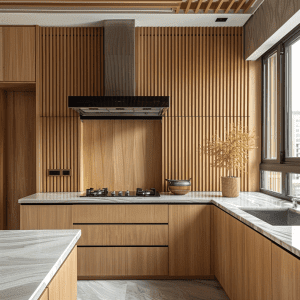 Oak Slat Tambour Wood Panels