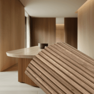 Walnut Ridge Flexible Wood Panel Wall - Real Oak Finish